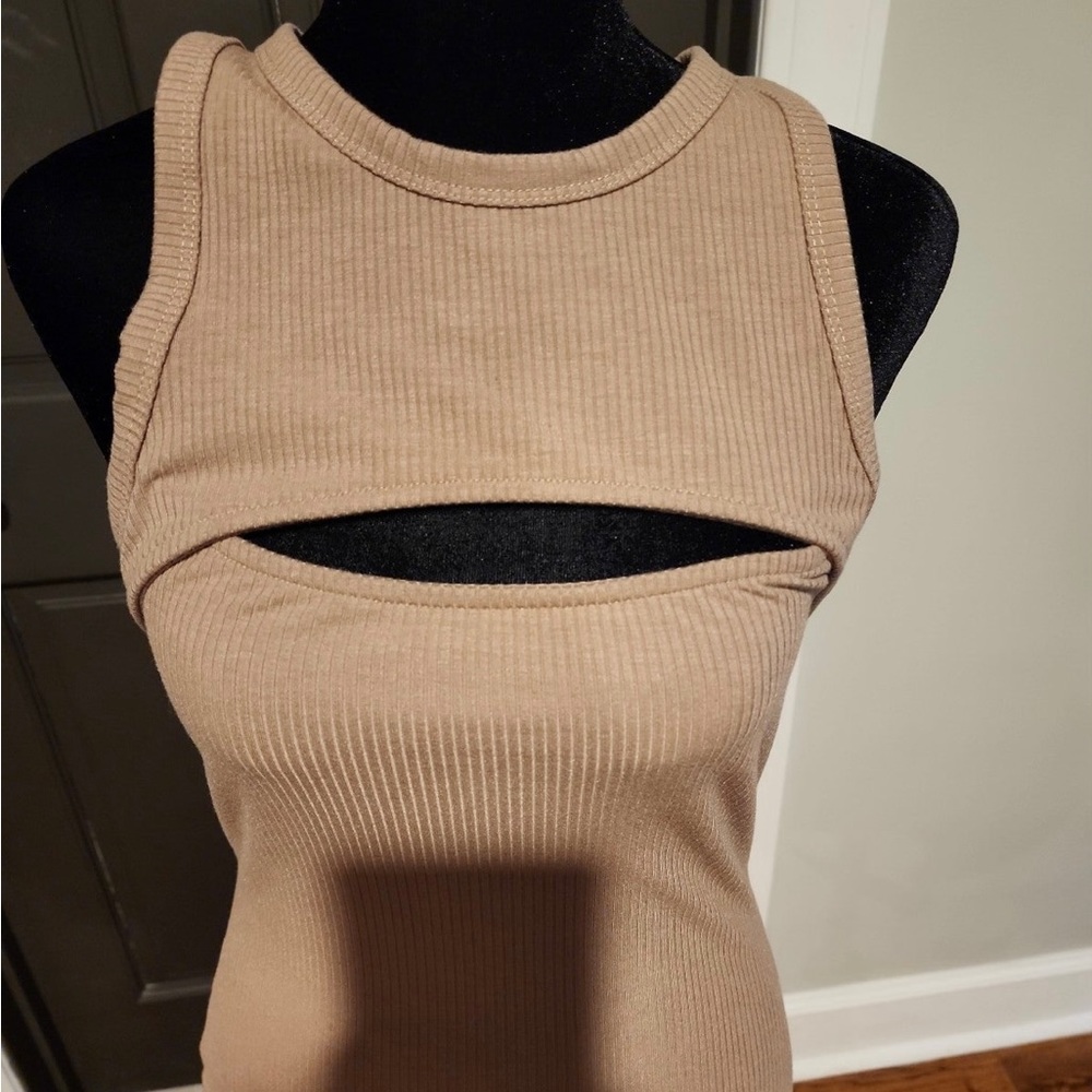 Lulus beige bodysuit (new)